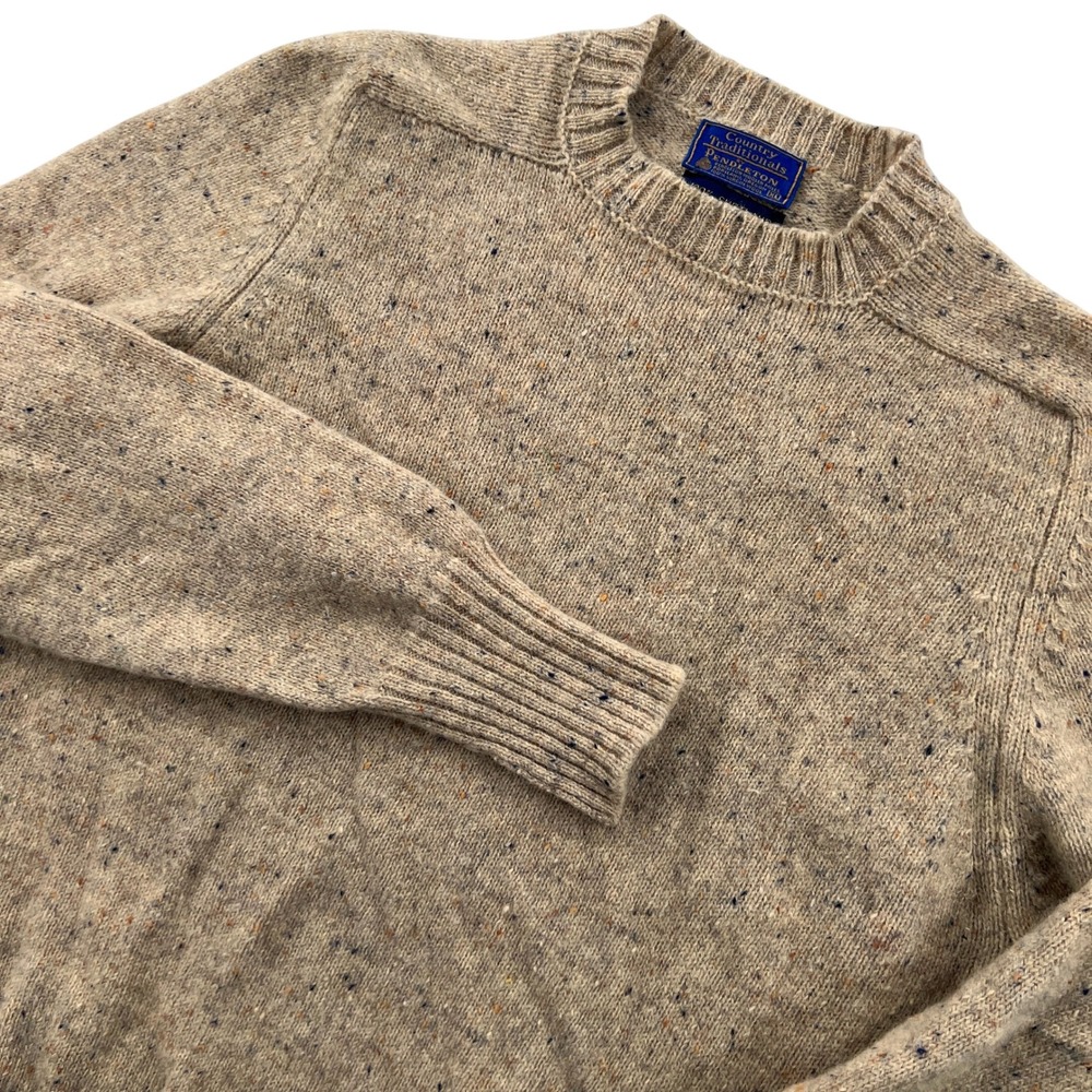 VTG Pendleton Country Traditionals Shetland Wool Sweater Women XL Flecked USA